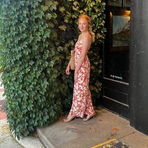 American Eagle Women's Strapless Floral Tie Pockets Wide Leg Pants Jumpsuit XS